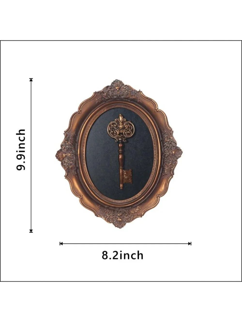 Vintage Wall Sculpture - Antique Pediment Art, Hand Painted Oval Décor, Unique